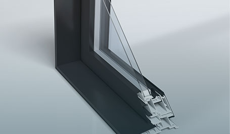 PVC Window + Aluminum inside and outside